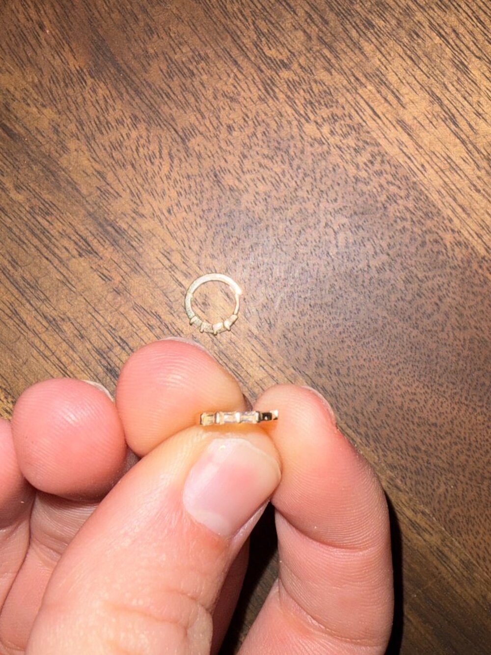 14k Solid gold gorjana white sapphire huggie earrings
